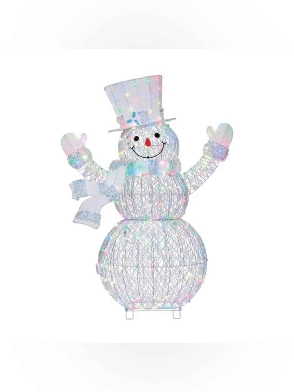 5' Pre-Lit Color Changing Snowman - Picture 2 of 7